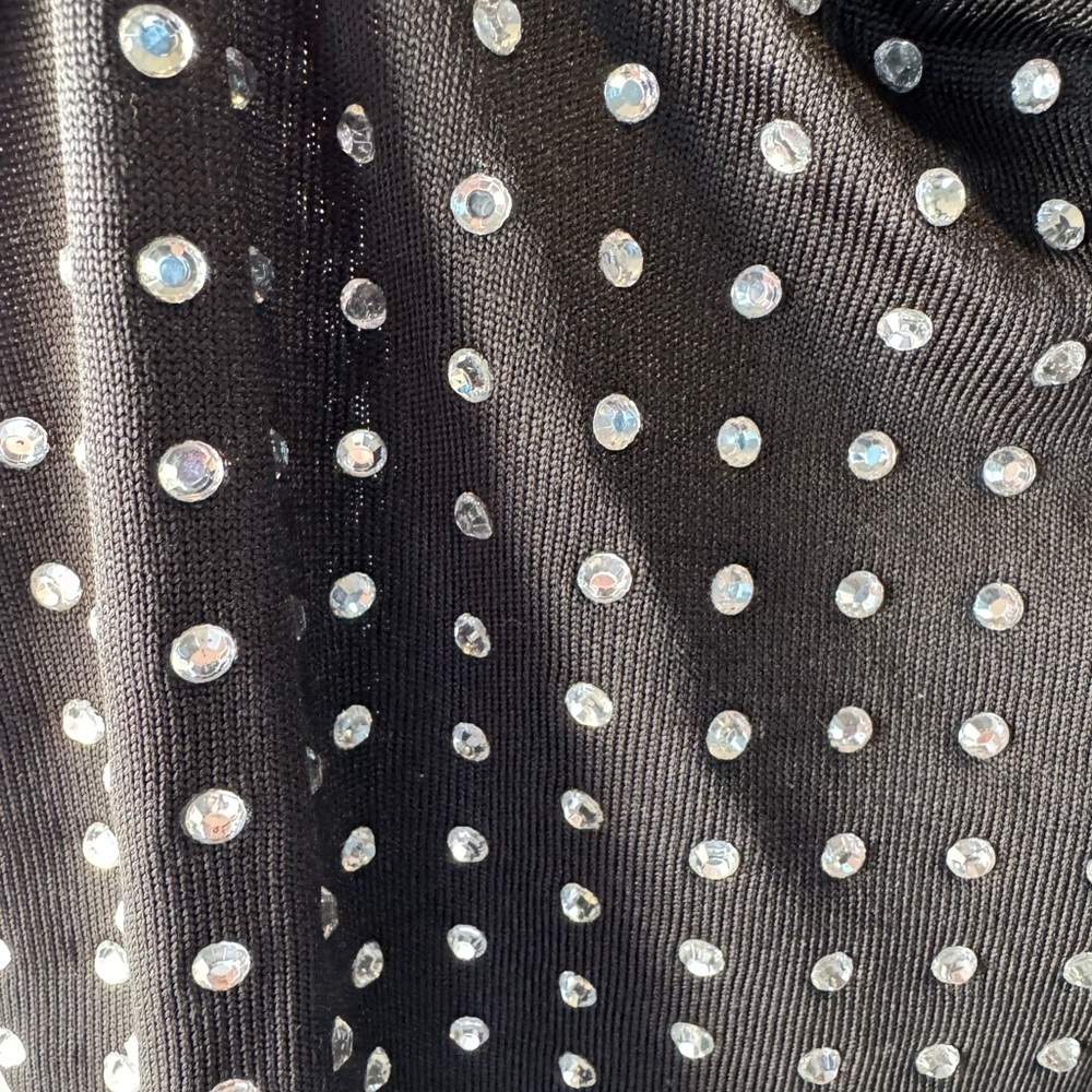 Coral Black Camisole with Rhinestone Accents - Picture 2 of 4